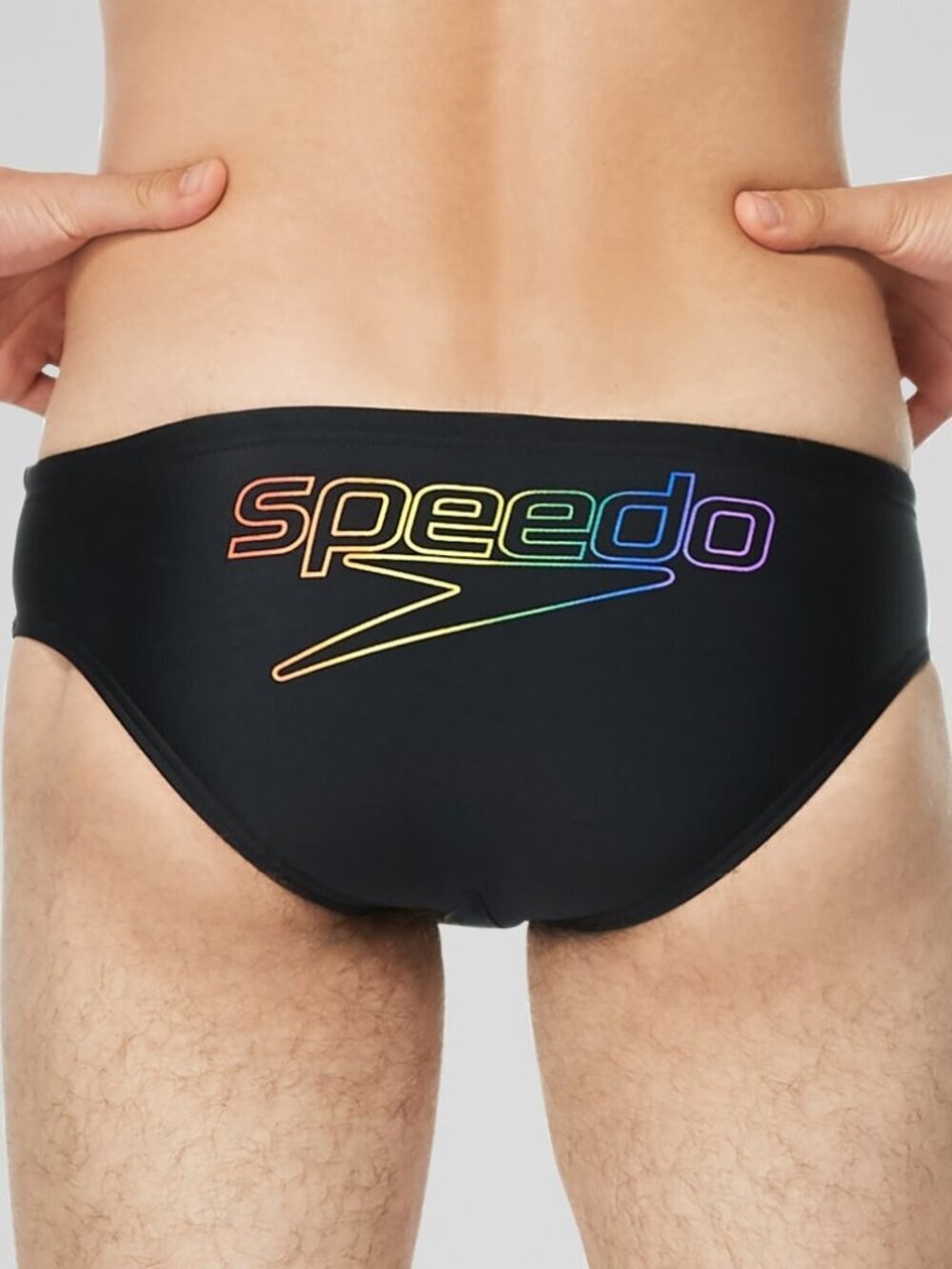 Speedo PowerFlex racer swimming brief shorts pride rainbow LGBT swim men new 32